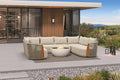 PURPLE LEAF Patio Furniture Set 5 Pieces, Outdoor Sectional Sofa Set by PURPLELEAF