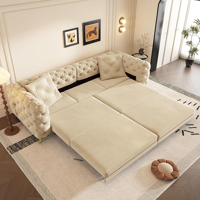 97.7" Convertible Queen Sleeper Sofa - Image 9