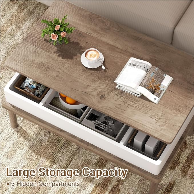 Shintenchi Coffee Table, Lift Top Coffee Table - Image 4