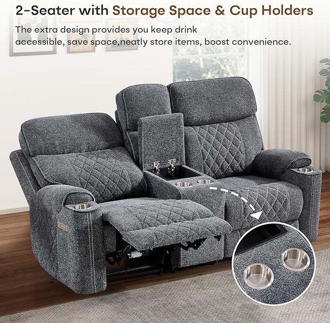HAOMARKETS 3-Piece Power Recliner Sofa Set - Image 5