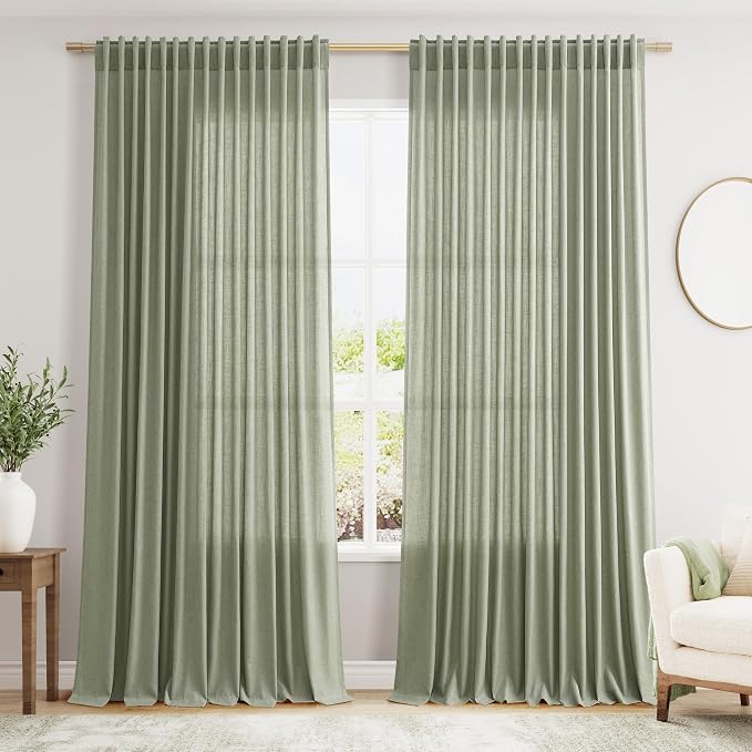 Nanspring Extra Wide Linen Curtains by Nanspring