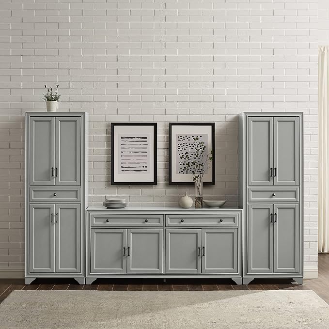 Crosley Furniture Tara 3-Piece Modern Farmhouse Sideboard Buffet Cabinet and - Image 9