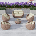 TWT 6-Piece Aluminum Patio Furniture Set, Olefin Rope Modern Outdoor by TWT