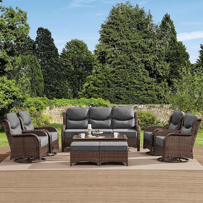 HILLGA Luxury High Back Patio Furniture Set - Image 8