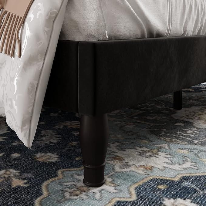 Allewie Queen Velvet Bed Frame - Image 8