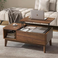 LYNCOHOME Fluted Lift Top Coffee Table by LYNCOHOME