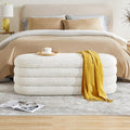 Busaurus Storage Ottoman Bench 49.2 Inch Upholstered Fabric Storage Bench by BUSAURUS