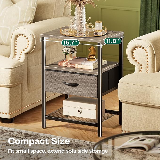 Huuger Nightstand Set of 2, Night Stand - Image 4