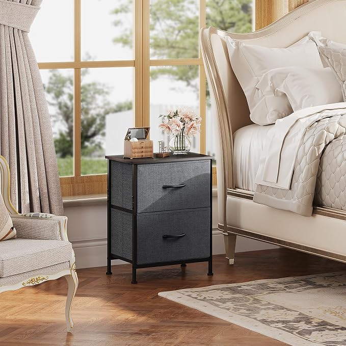 WLIVE Night Stand Set 2, Dresser and Nightstand Sets, Small Dresser - Image 2