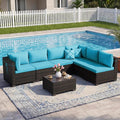 CHABATREE 7pcs Outdoor Patio Furniture Sets, Rattan Conversation Sectional Set by Unknown