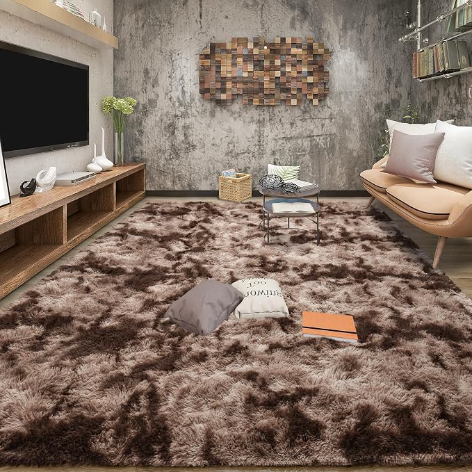 Tepook Fluffy Large Rugs for Living Room, Area Rug 6x9 Soft Carpet for Bedroom by Tepook