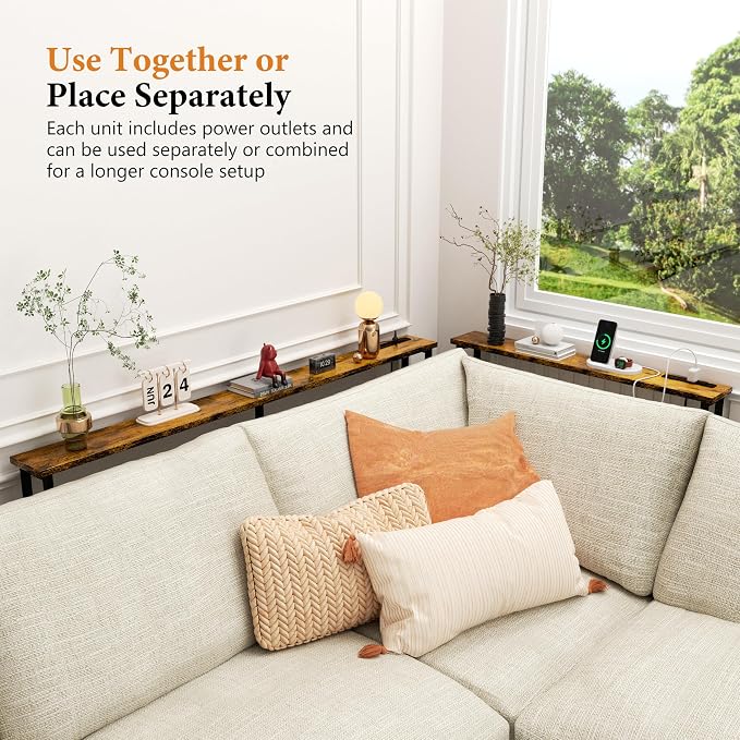 Keelian 39" Sofa Table Narrow Long - Image 9