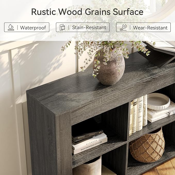 LITTLE TREE TV Stand with Storage, 63-Inch Entertainment Center with Shelves - Image 4