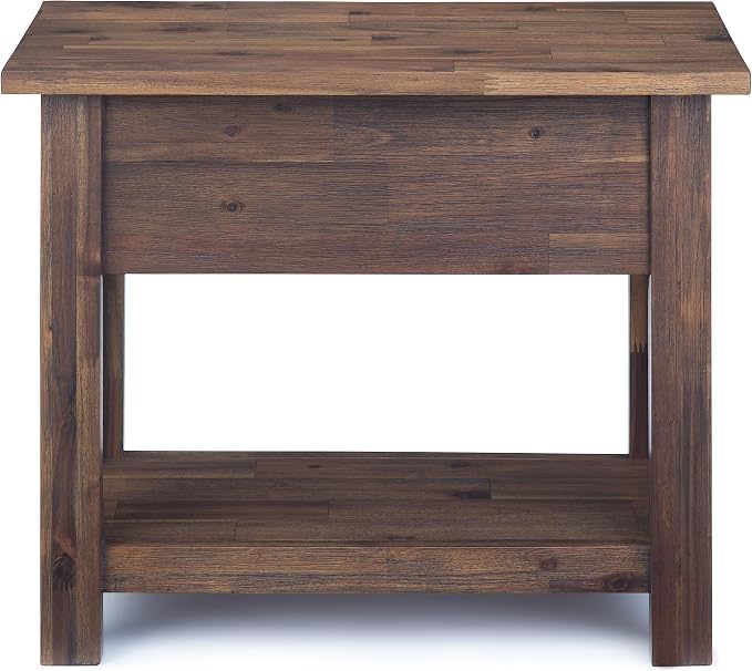 SIMPLIHOME Monroe Narrow Side Table – 14 inch Wide Solid Acacia Wood End Table - Image 10