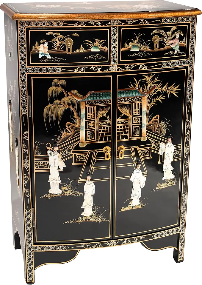 Red Lantern Artisan Crafted Lacquer Storage Cabinet by RedLantern