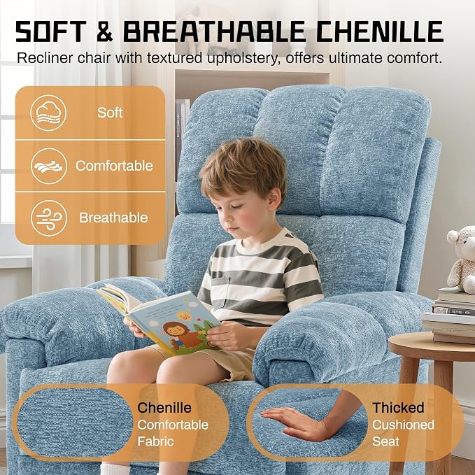 Korser Recliner Chair, Swivel Rocker Recliner Chair - Image 7