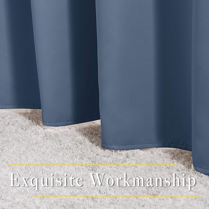NICETOWN Stone Blue Short Curtains 36 inches Long - Image 6