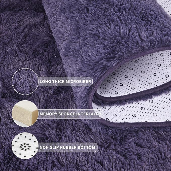 Tepook Super Soft Fluffy Rug for Bedroom, Modern Shaggy Fuzzy Kids Rugs for - Image 6