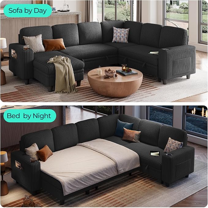 LINSY HOME Sectional Sleeper Sofa - Image 3