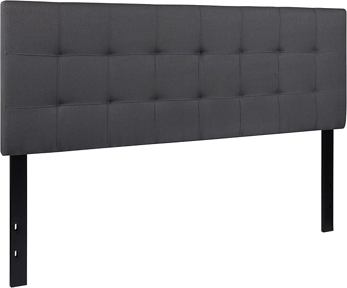 Flash Furniture Bedford Tufted Upholstered Queen Size Headboard in Dark Gray - Image 3