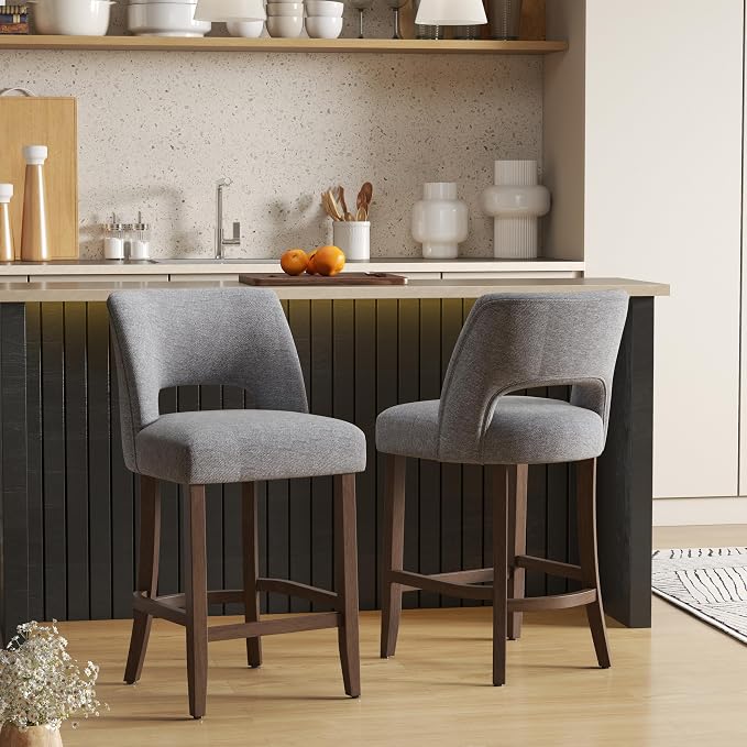 VKNOW Bar Stools Set of 2, Modern Counter Stools by VKNOW