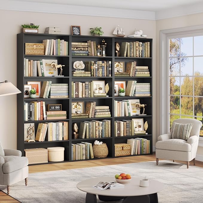 FOTOSOK 6-Tier Open Bookcase and Bookshelf, Freestanding Display Storage - Image 6