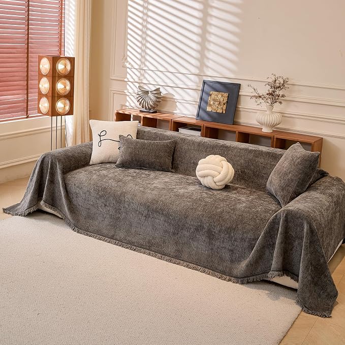 DREAMINGO Chenille Sofa Cover Washable Pet Couch Protector Cover Textured Couch by DREAMINGO