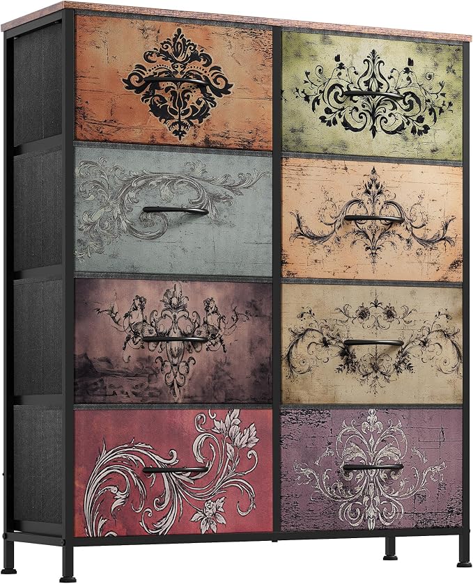 WLIVE Fabric Dresser for Bedroom, Tall Dresser by WLIVE