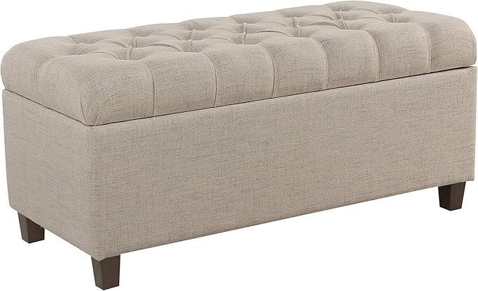 Homepop Home Decor | Tufted Ainsley Button Storage Ottoman Bench by HomePop