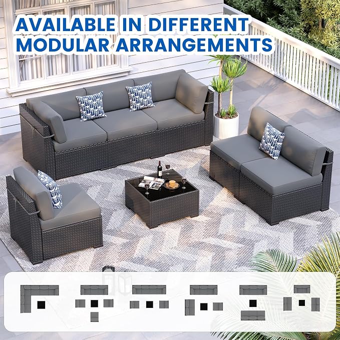 Patio Furniture Sets, 7-Piece Outdoor Patio Furniture - Image 7