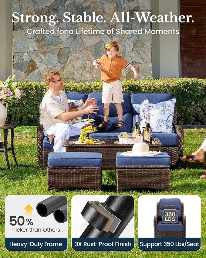 HILLGA 6-Piece Luxury Patio Furniture Set - Image 6