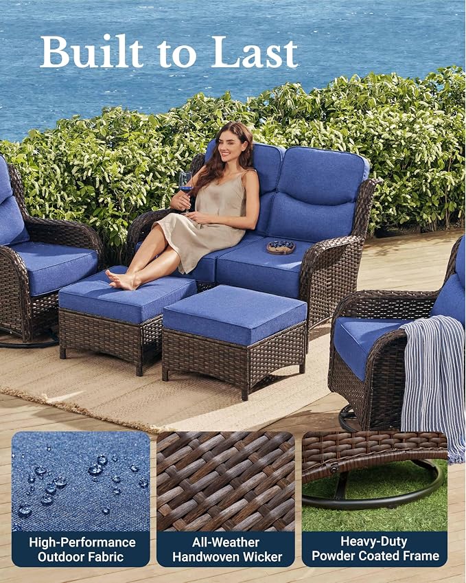 HILLGA Luxury High Back Patio Furniture Set - Image 6