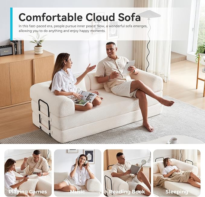 Convertible Folding Couch, 5-in-1 Futon Sofa - Image 8