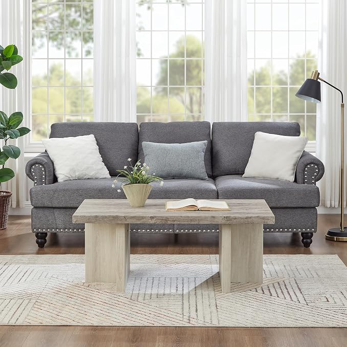 Roundhill Furniture Mchome 3-Piece Coffee Table Set, Coffee Table and Two End - Image 4