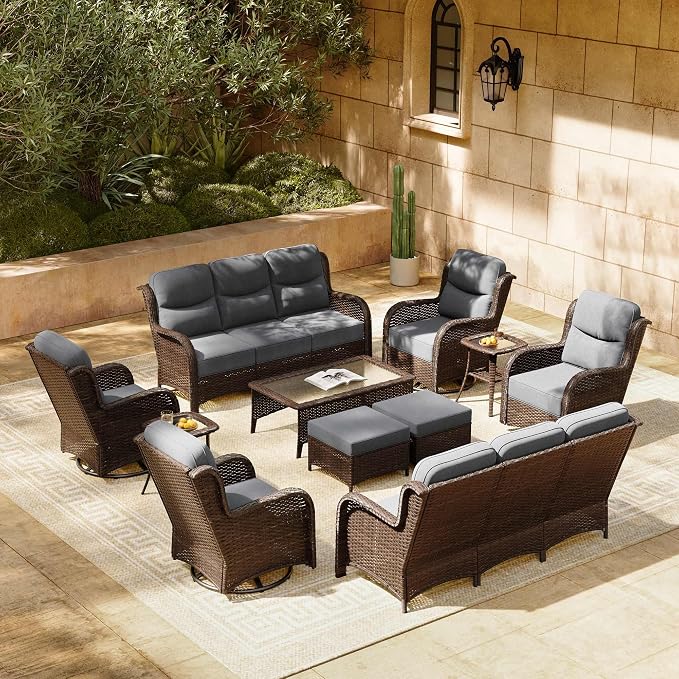 HILLGA 11-Piece Luxury Patio Furniture Set by HILLGA