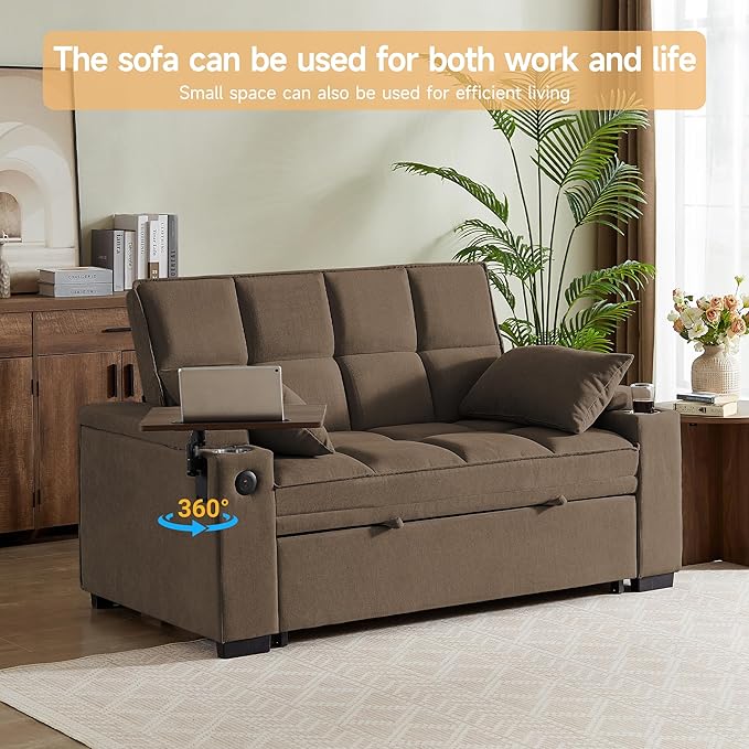 hansones ​66" Multi-Functional Pull-Out Sofa Bed - Image 5