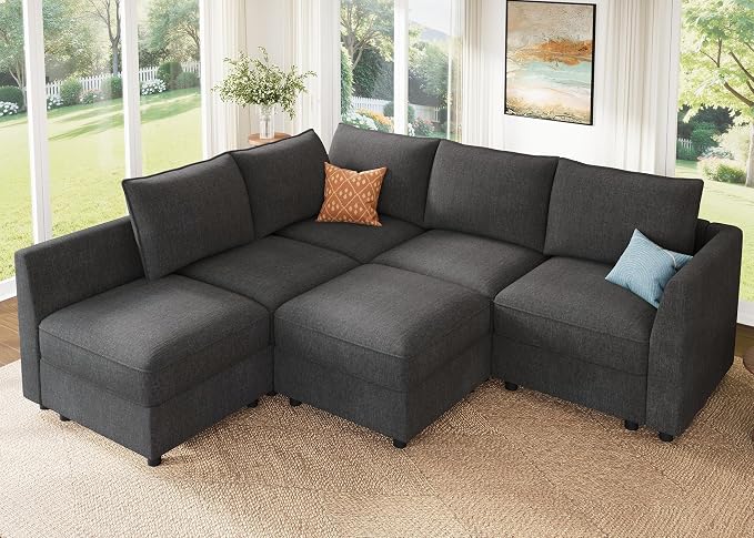 HONBAY Modular Sectional Sofa L Shaped Sectional Couch by HONBAY