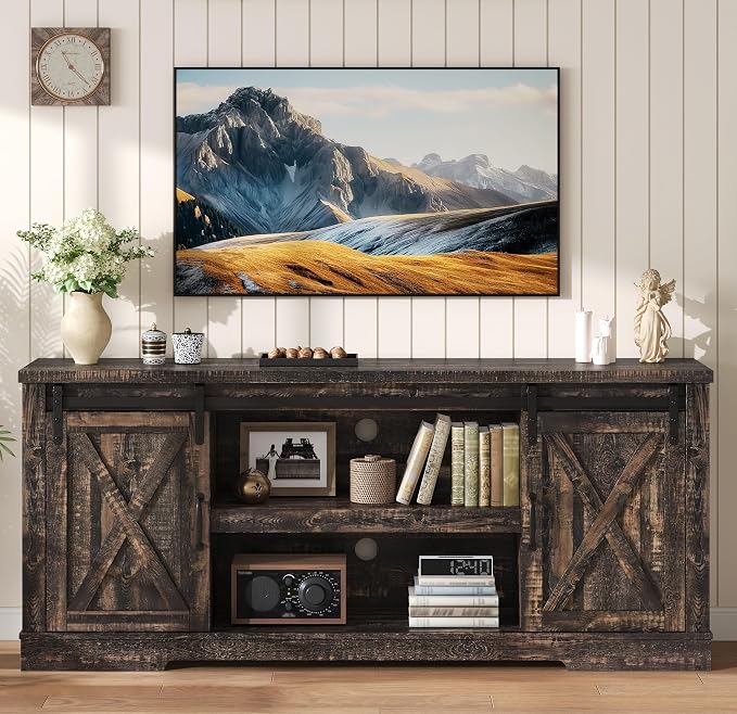 AMERLIFE 66" Farmhouse TV Stand - Image 3