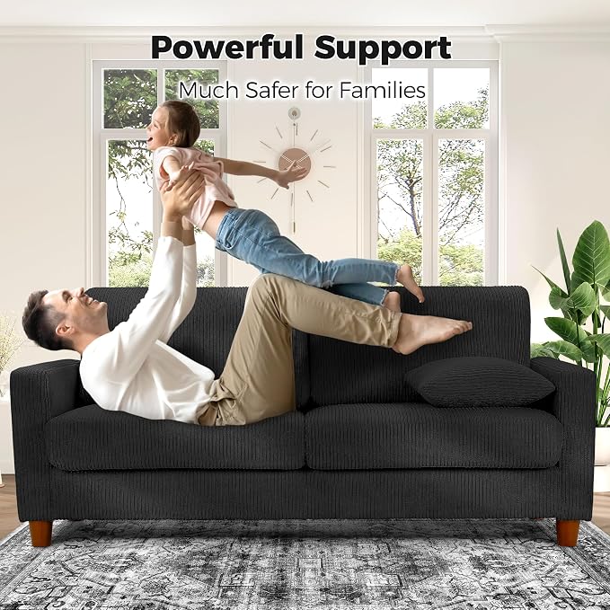 Kidirect 70in L Shaped Couch, Modular Sofa No Tool Assembly, Comfy Sectional - Image 7