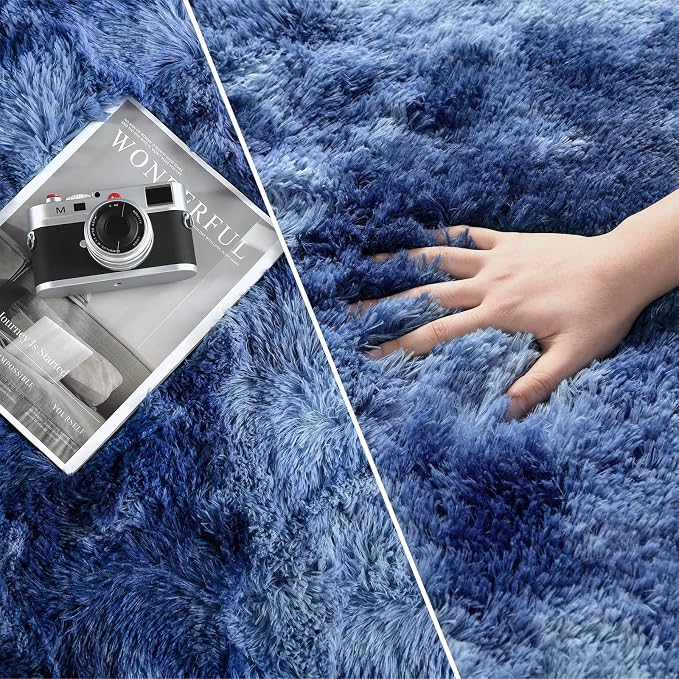 Deerhoo Large Shag Area Rugs 6 x 9, Plush Fuzzy Rugs - Image 3