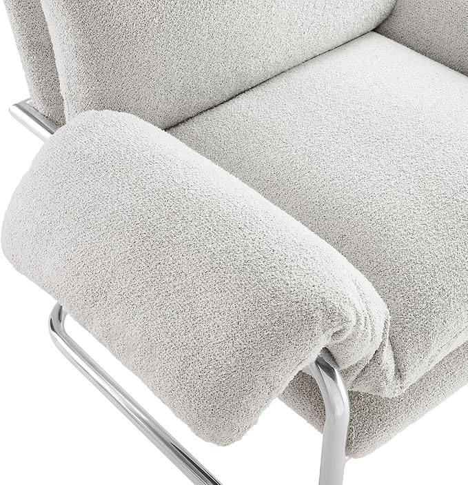 Modway Ansel Boucle Accent Chair in Newsprint - Image 9