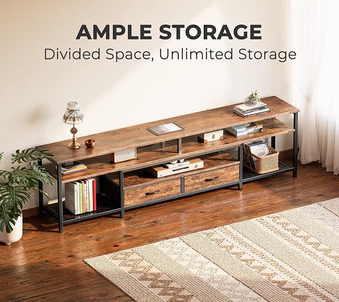 Huuger TV Stand for 75 80 Inch TV, Entertainment Center - Image 4