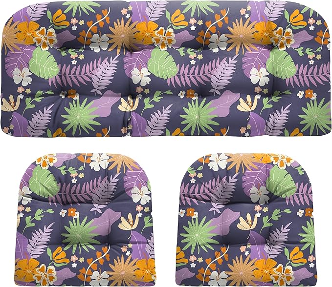 DANGHOOGY Wicker Chair Cushions, Waterproof Outdoor Loveseat Cushions by DANGHOOGYFurnitureCushions
