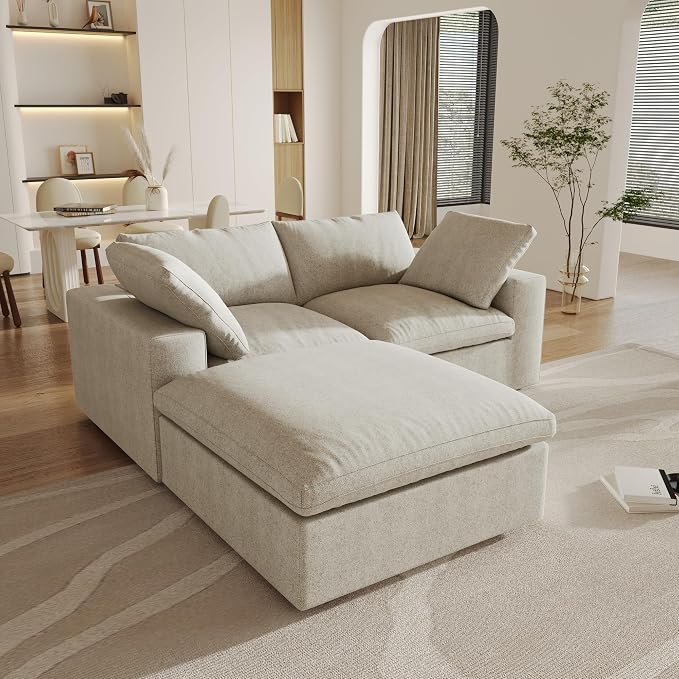 Cloud Modular Sectional Sofa Couch, 80.3" L Shaped Convertible Couches by SofaFurniture