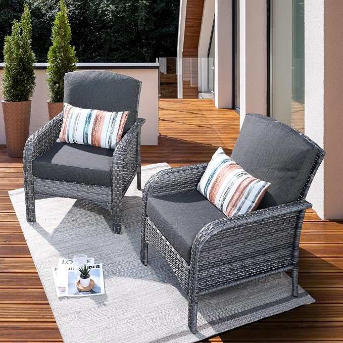 ovios 2-Piece Patio Furniture Set, Outdoor Wicker Sofa - Image 9