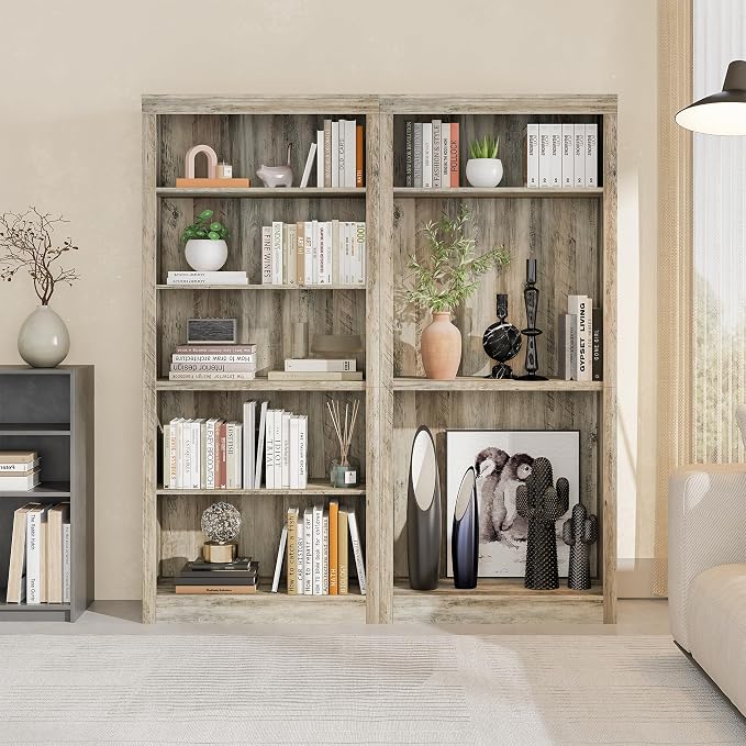 GarveeHome 71 in Tall Bookcase, Wooden Bookshelf - Image 7