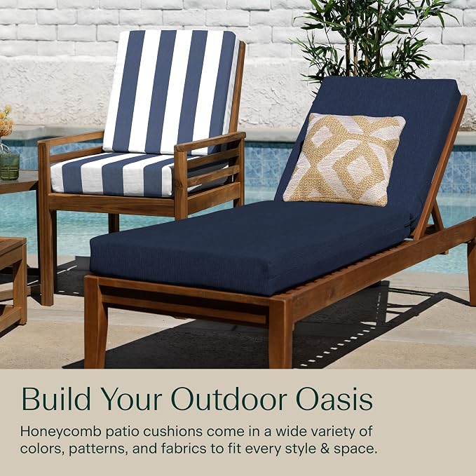 Honeycomb Outdoor Chaise Lounge Cushion - Image 4