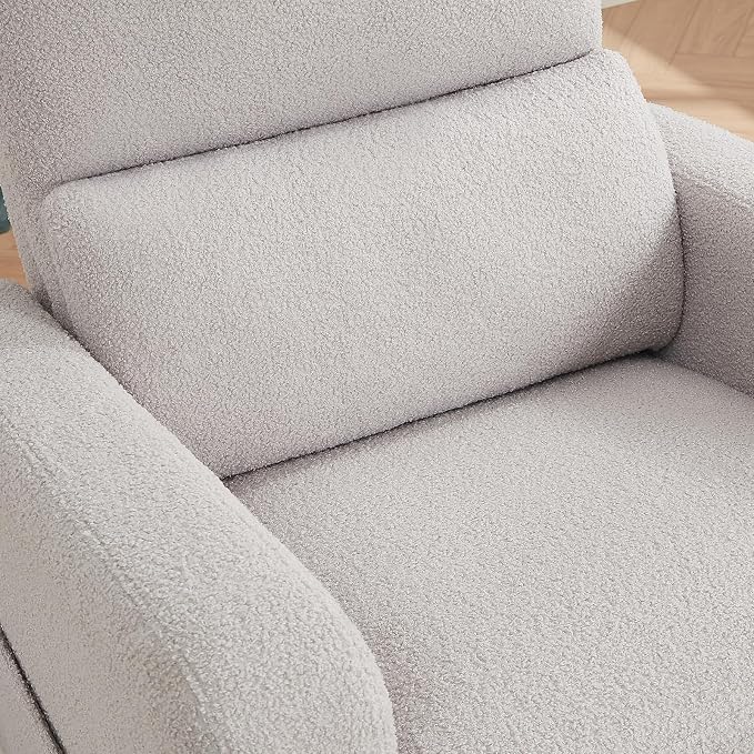 Swivel Rocker Recliner, Oversized Teddy Manual Nursery Glider Rocking Recliner - Image 8