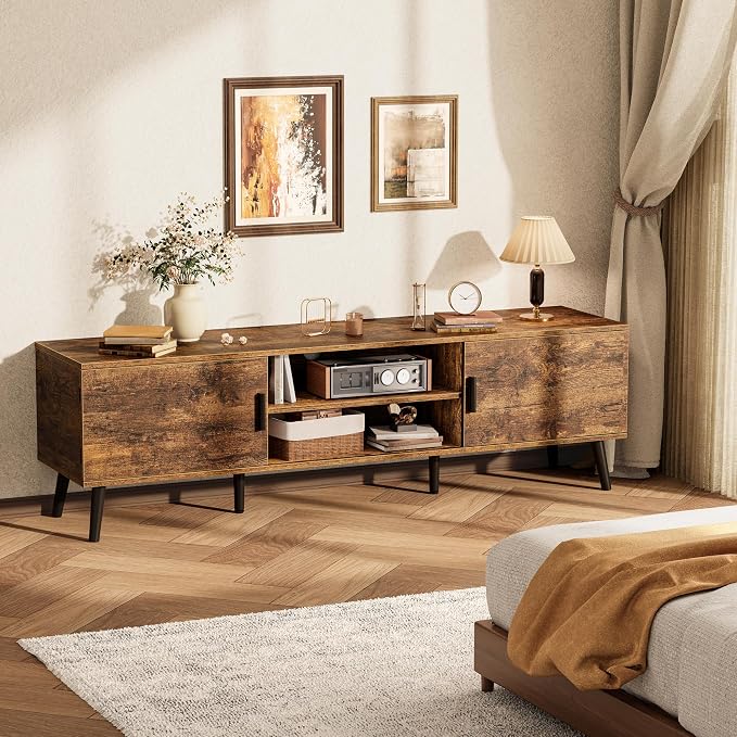 SUPERJARE TV Stand for 55, 65 Inch TV, 63 Inch Entertainment Center - Image 8