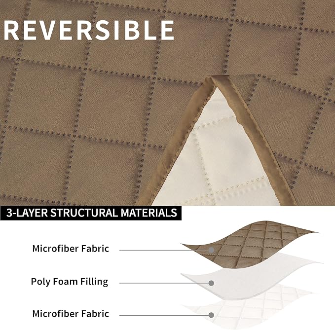 Easy-Going Loveseat Recliner Cover, Reversible Couch Cover - Image 5